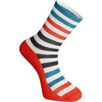 Madison Isoler Merino 3-season sock - white / red / blue pop